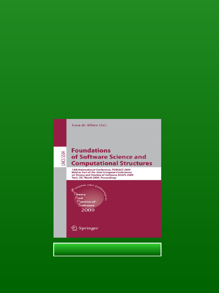 Foundations Of Software Science And Computational Structures 12th ...