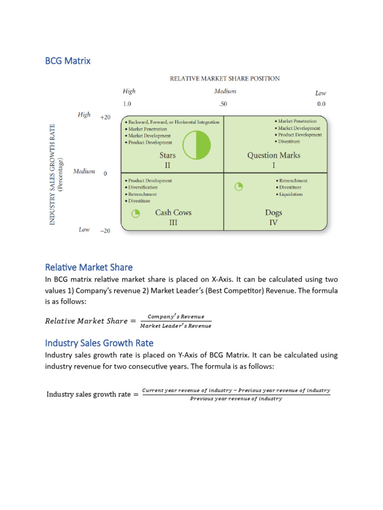BCG Matrix: Market Share & Growth Rates | PDF