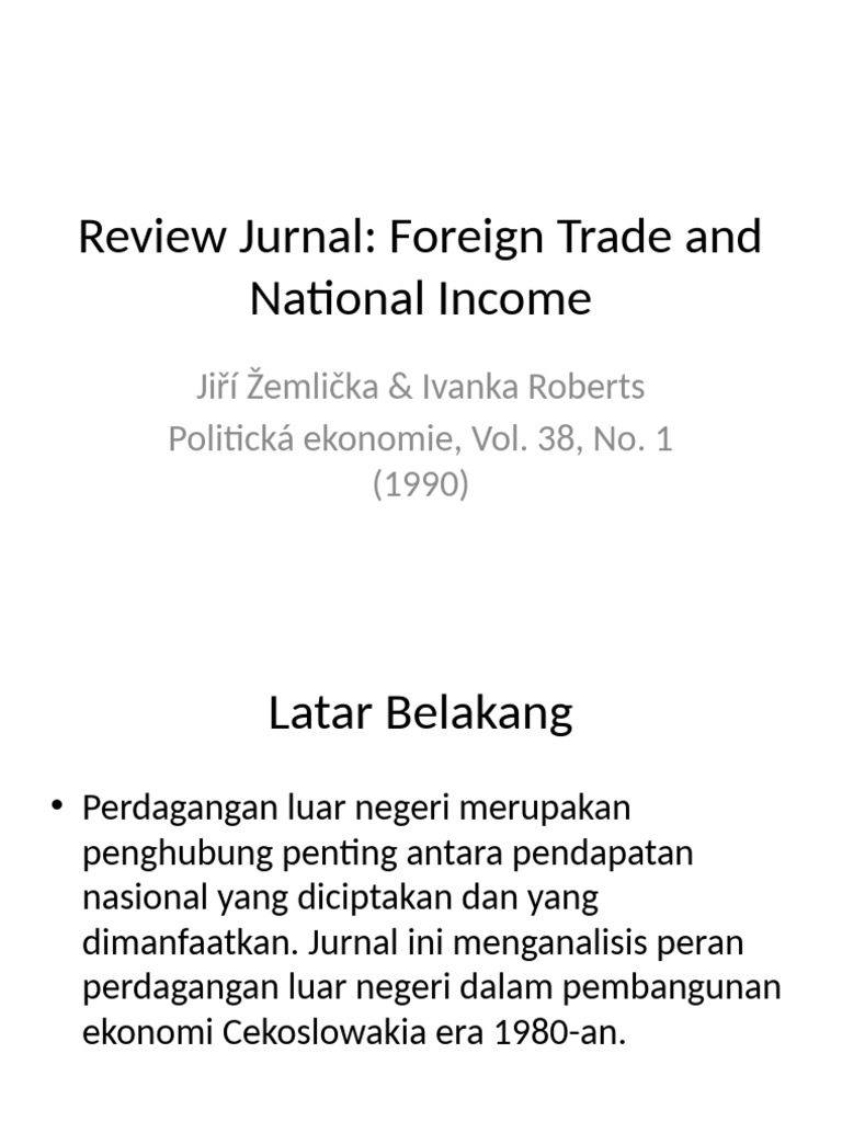 Review Jurnal Foreign Trade Visual | PDF