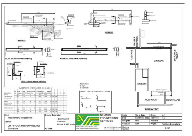 Beam Layout and Rebar Detailing | PDF | Materials | Building Materials