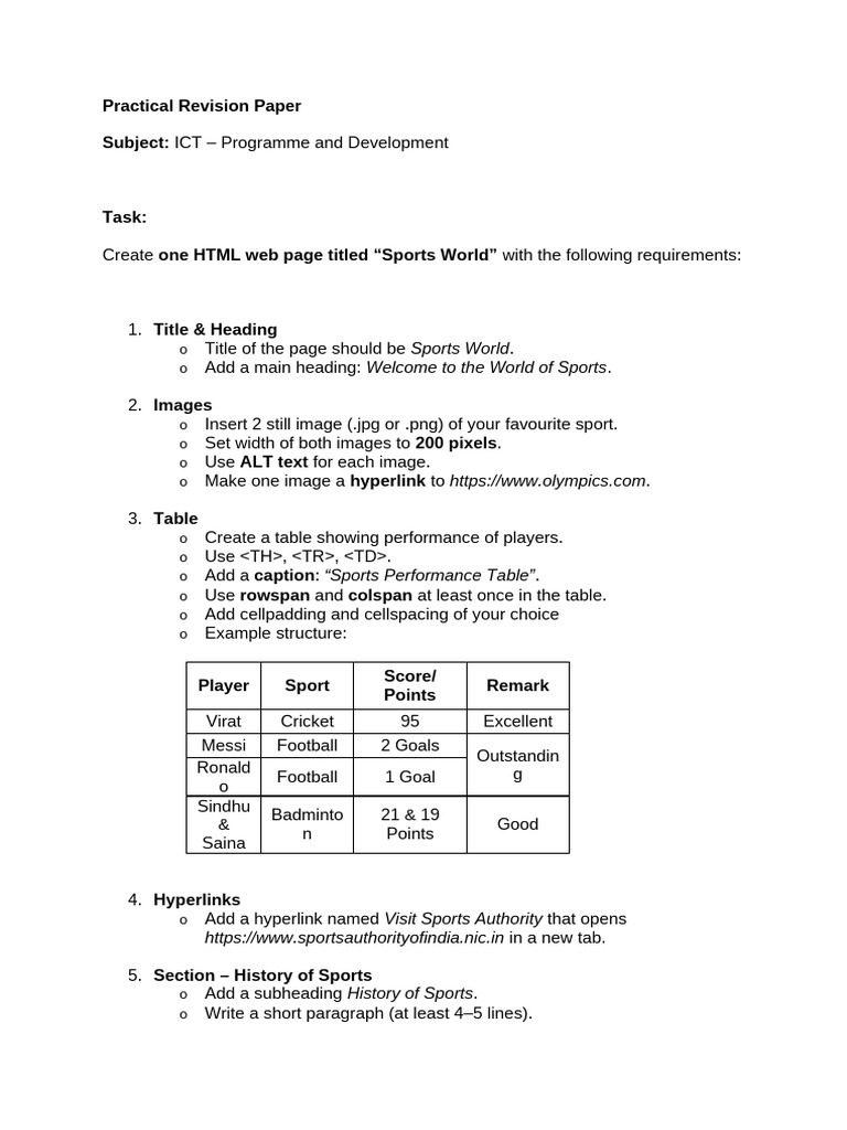 G7 Practical Revision Sem1 | PDF
