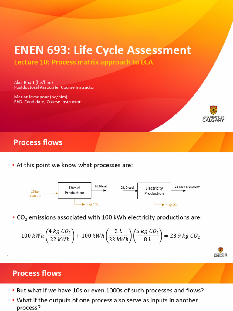 Process Matrix Approach in LCA | PDF | Life Cycle Assessment