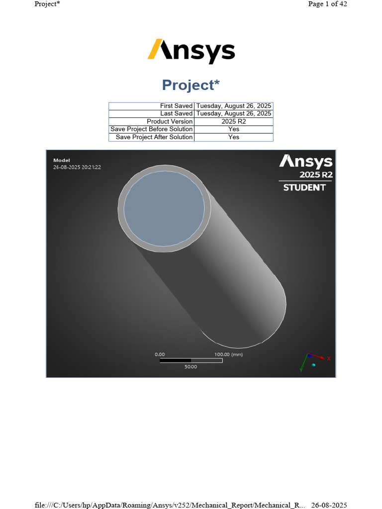Ansys 2025 R2 Thermal Analysis Report | PDF | Cartesian Coordinate ...
