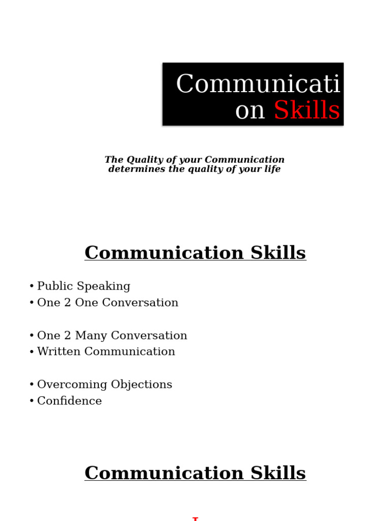 Mastering Communication Skills for Success | PDF | Communication | Body ...