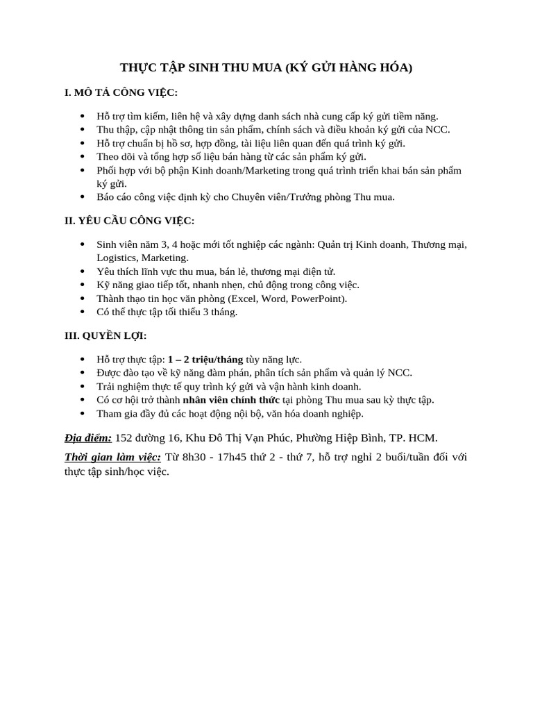 JD - Tts Thu Mua (Ký G I Hàng Hóa) | PDF