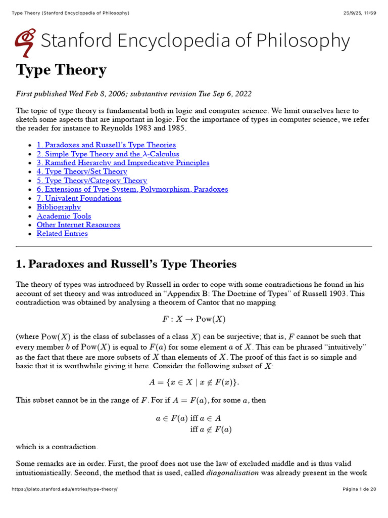 Overview of Type Theory Concepts | PDF | Axiom | Formalism (Deductive)