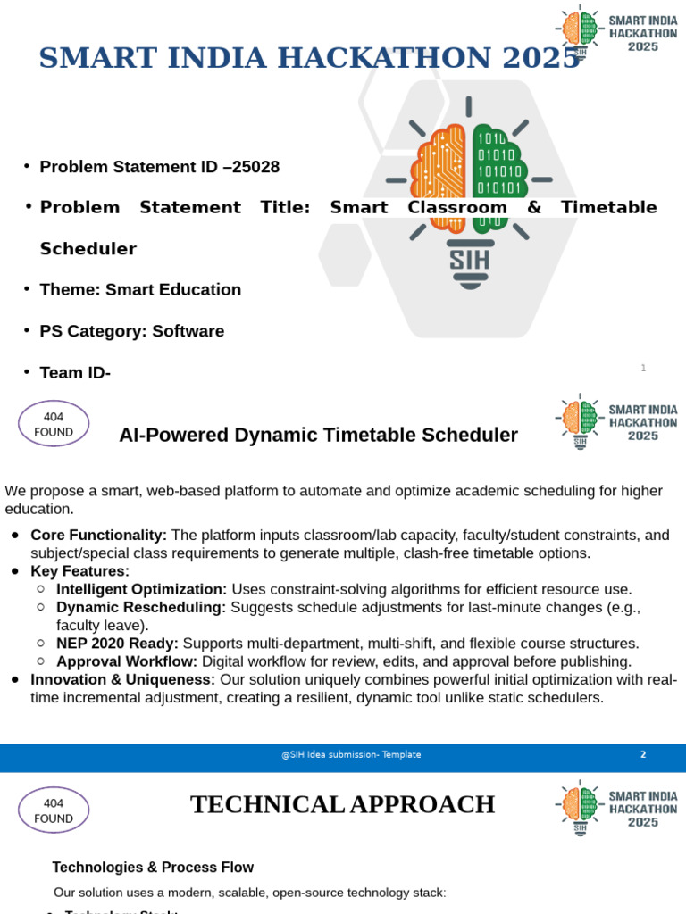 Smart Classroom Timetable Scheduler 2025 | PDF | Mathematical ...