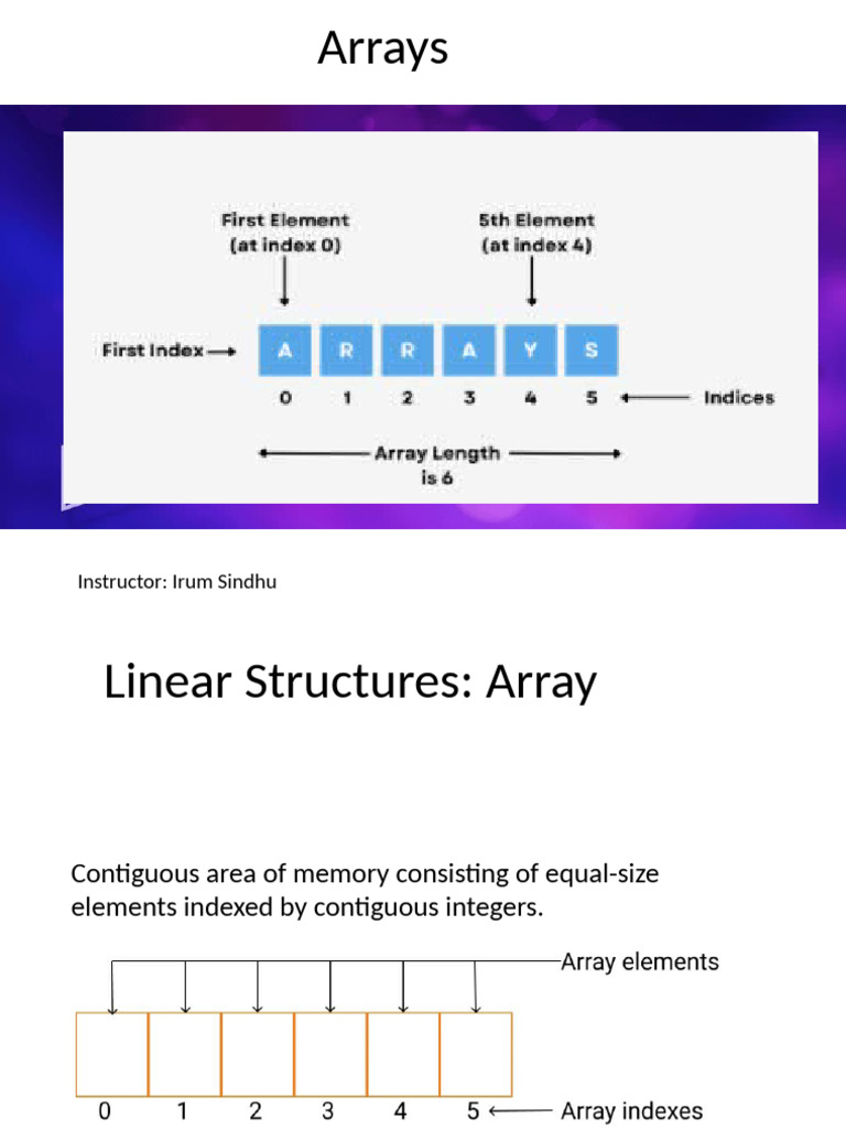 Understanding Arrays: Basics & Complexity | PDF