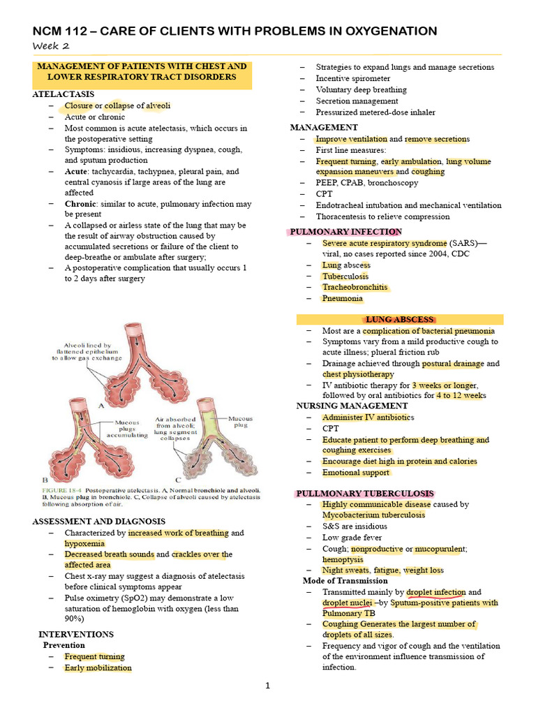 Respiratory Disorders Management Guide | PDF | Chronic Obstructive ...