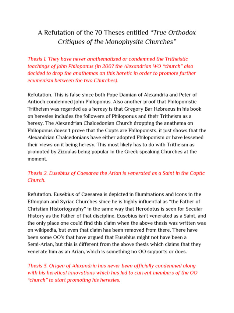 Refuting Misconceptions on Monophysitism | PDF | Origen | Christian ...