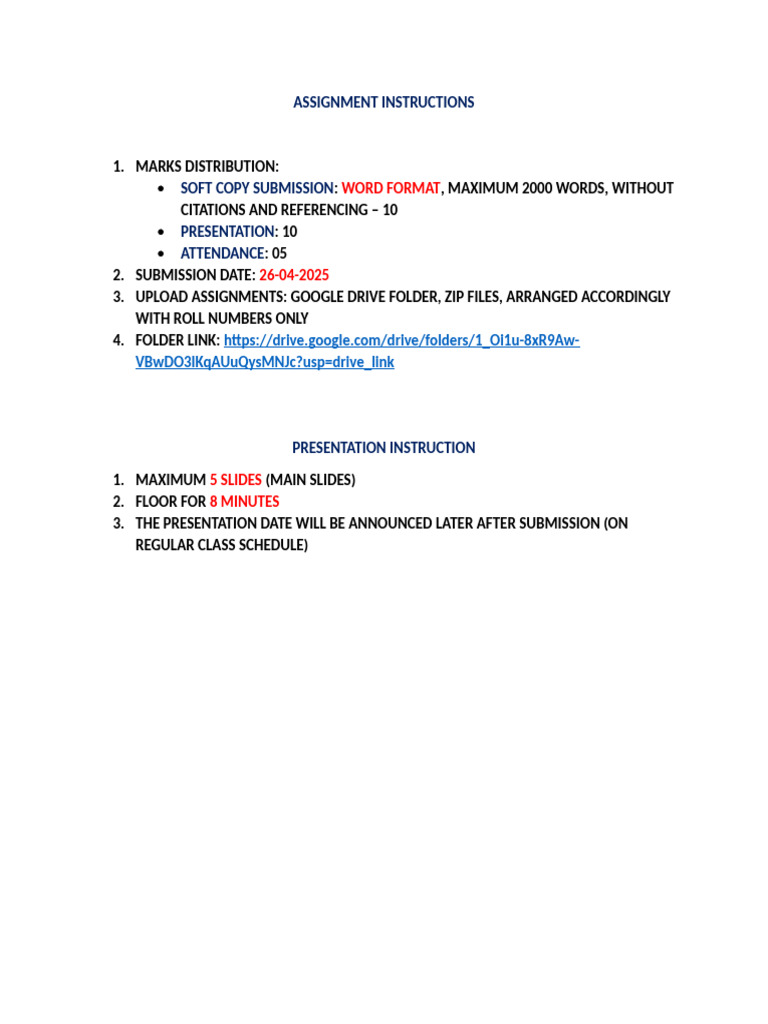 Assignment Submission Guidelines 2025 | PDF