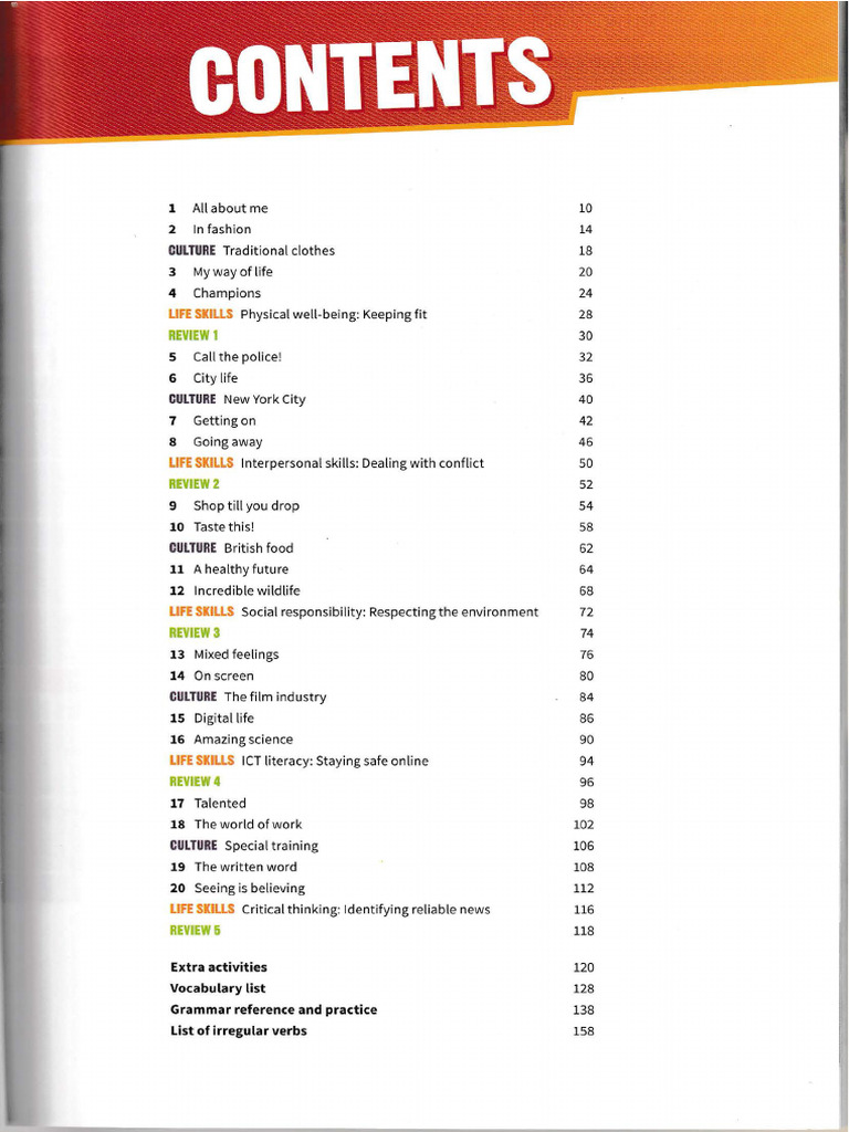 b1 Contents | PDF