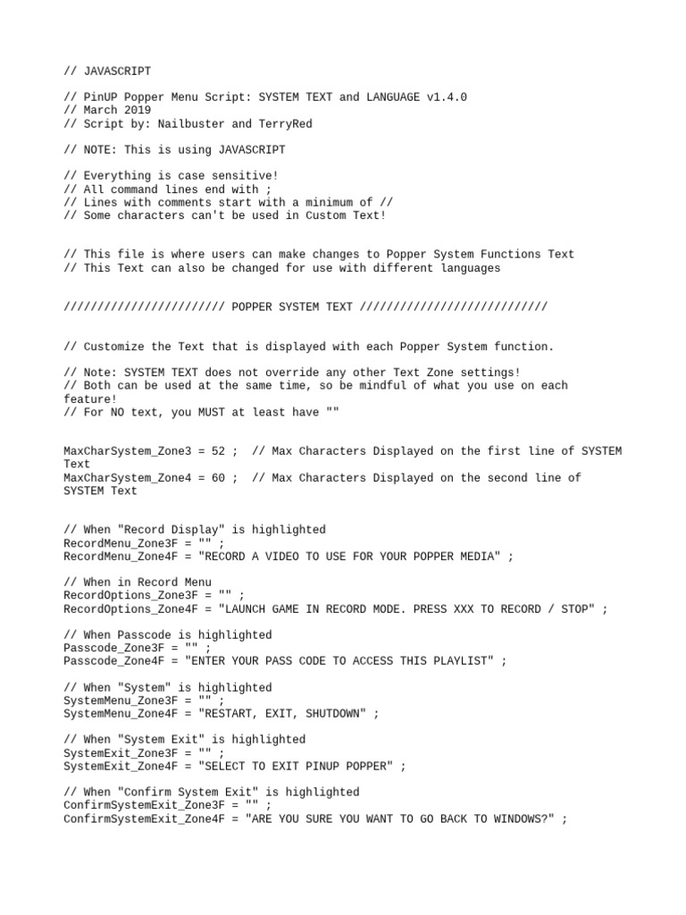 PinUP Popper Menu Text Customization | PDF | Computer Programming ...
