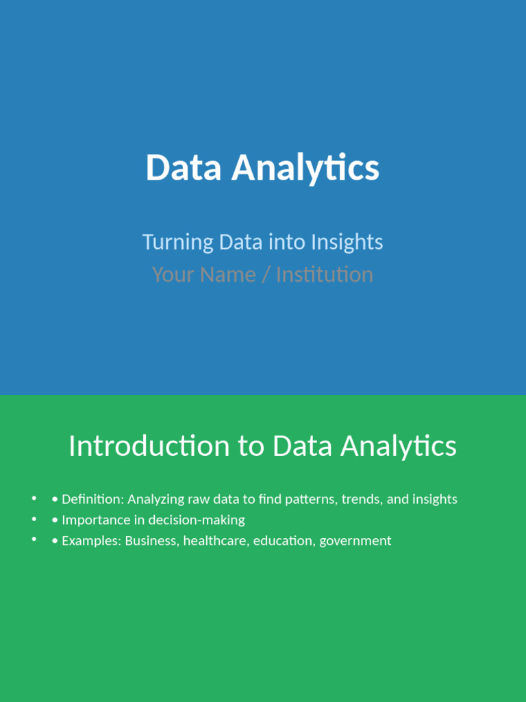 Data Analytics Presentation Styled | PDF