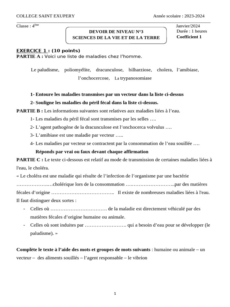 Maladies liées à l'eau et grossesse adolescente PDF Cycle menstruel — free download