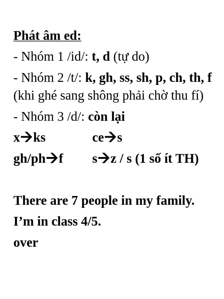 Phát Âm Ed | PDF