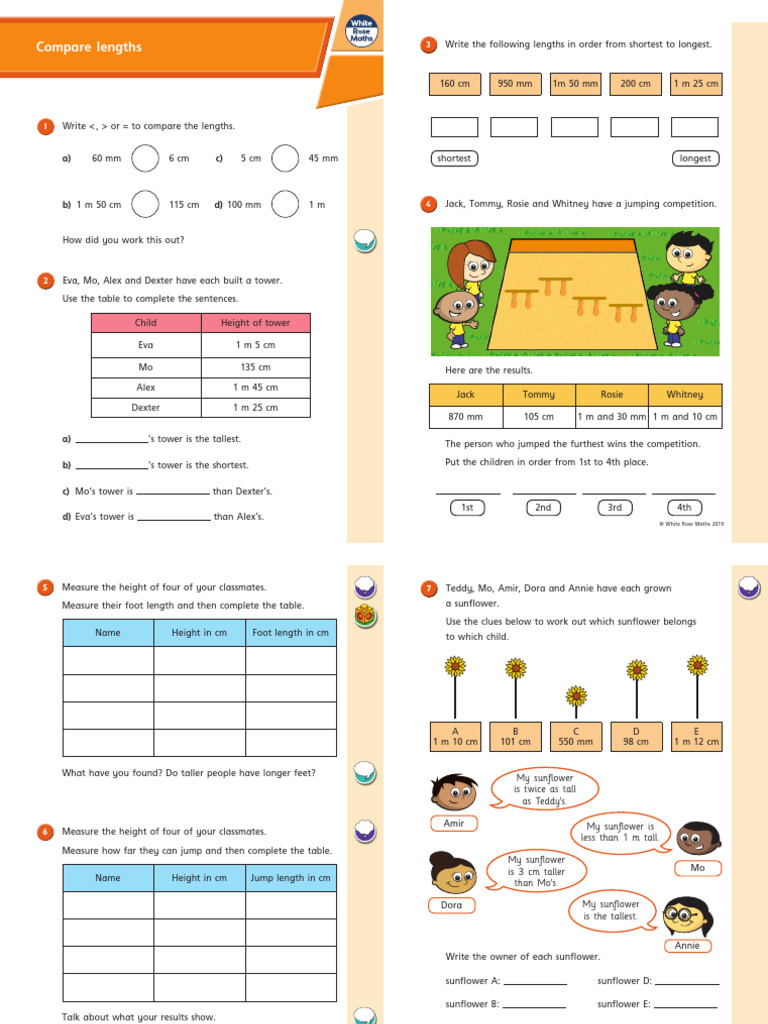 Lesson 4 Compare Lengths 2019 | PDF | Distance