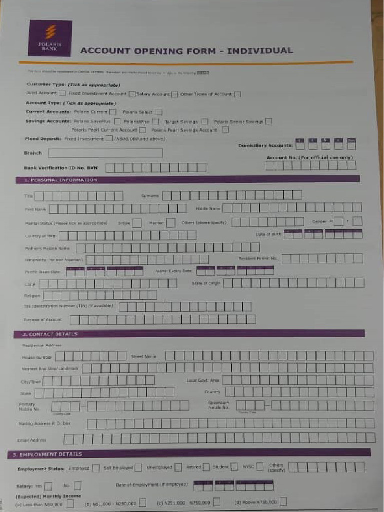 Bank Form | PDF