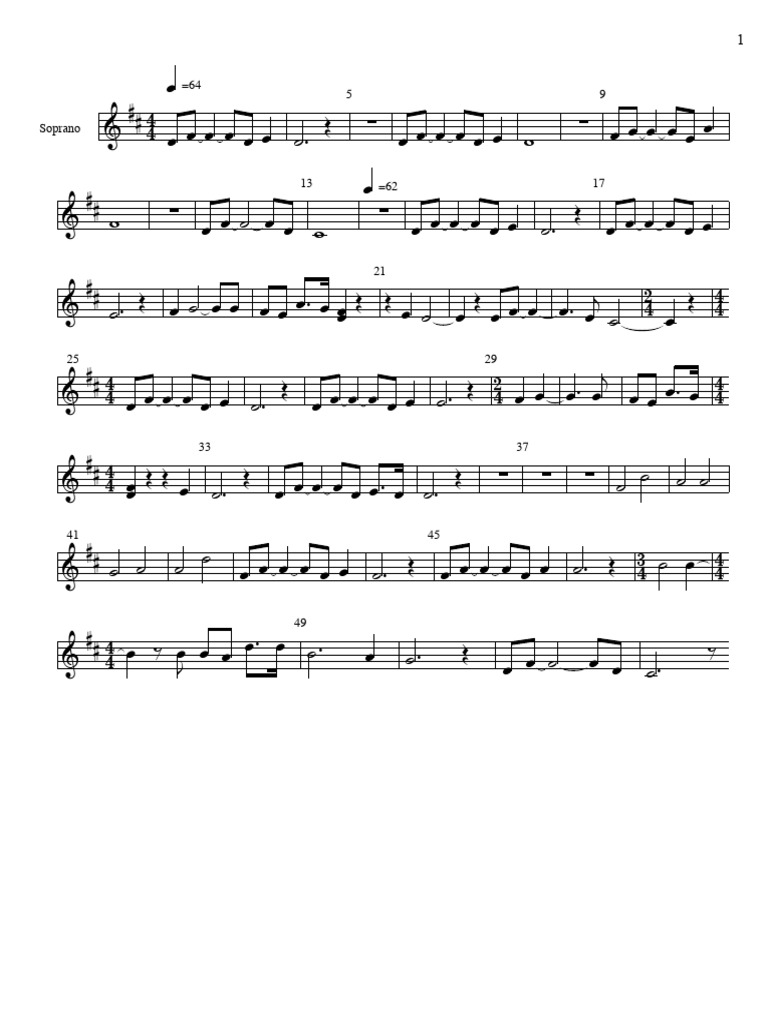 Soprano Music Notation Guide | PDF