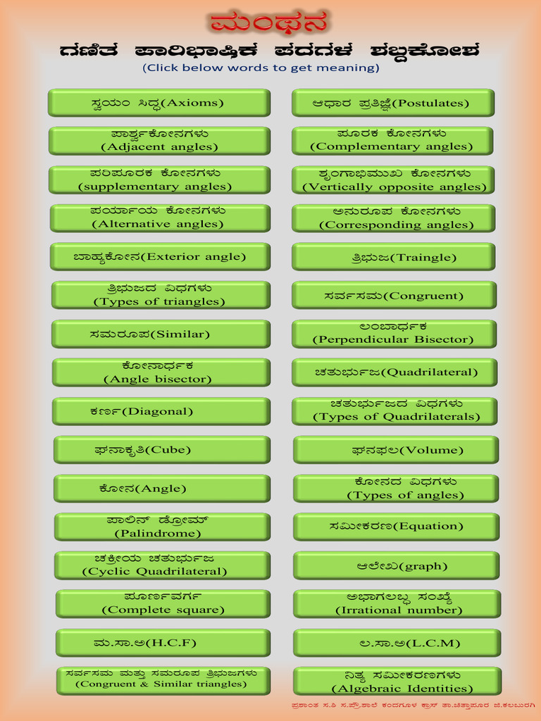 MATHEMATICS DEFINITIONS LIST visual data 4