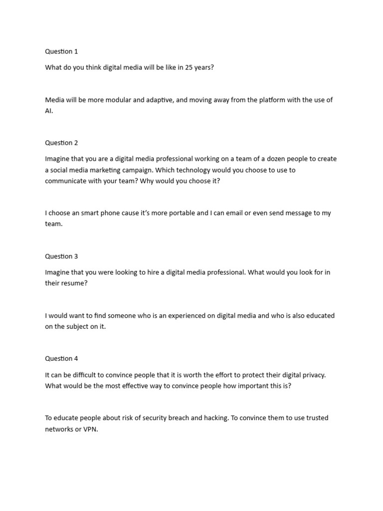 Digital Media 1 | PDF