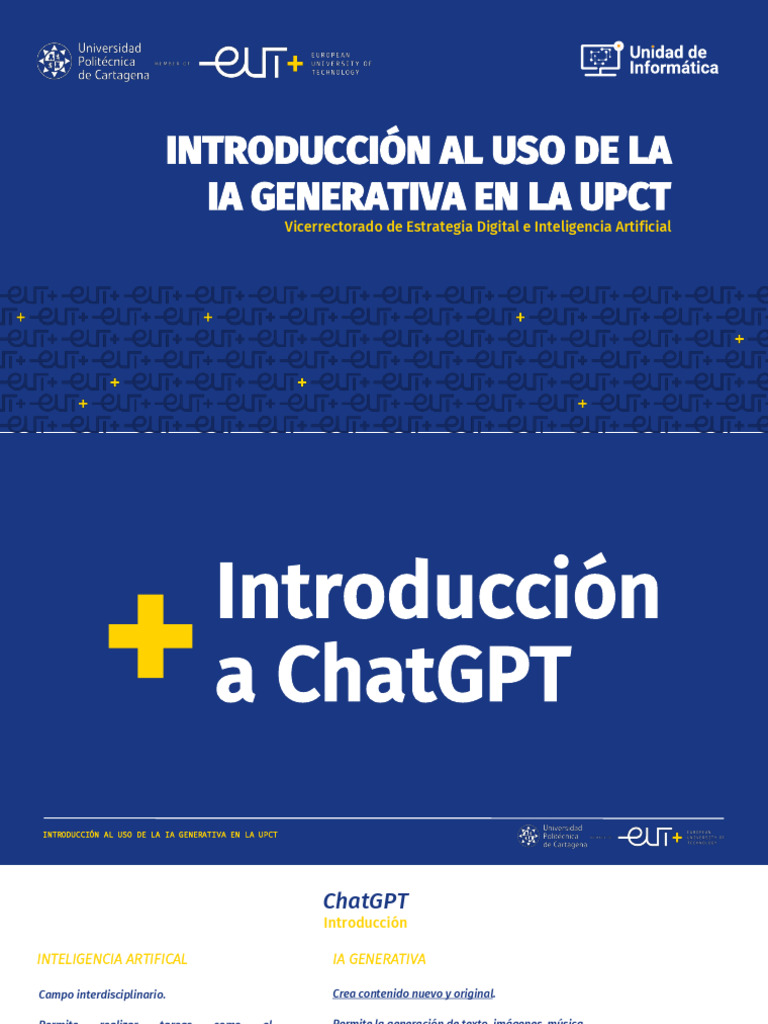 IA Generativa en la UPCT: Guía Completa | PDF | Inteligencia artificial ...
