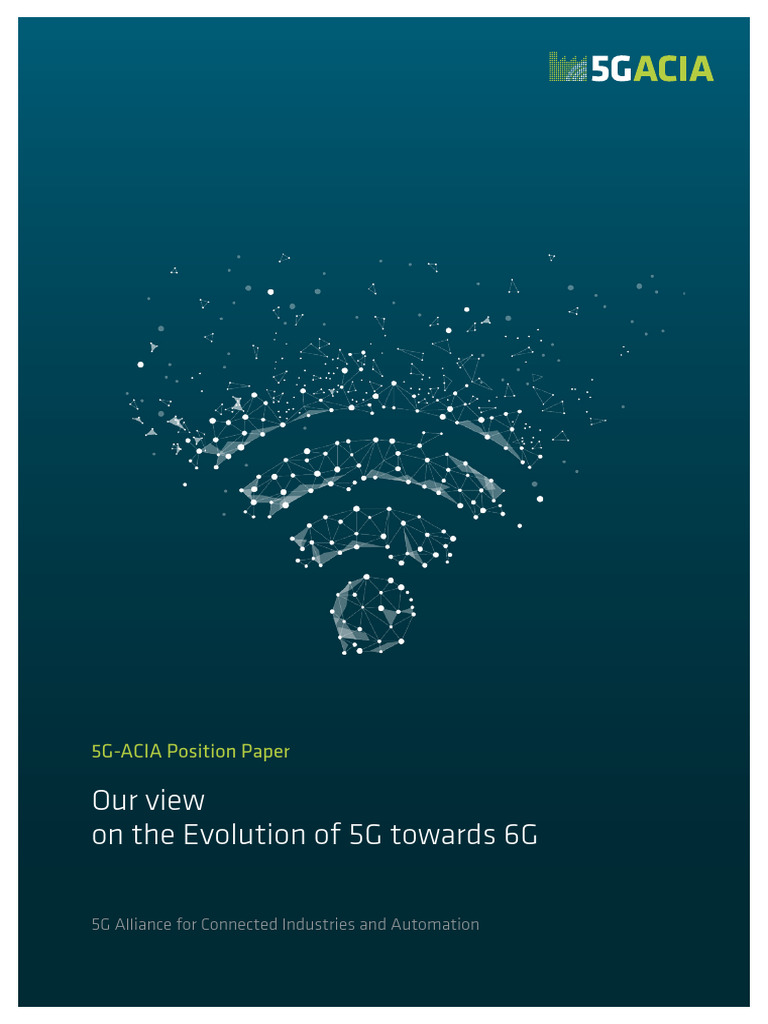 5G ACIA - Position Paper - Our View On The Evolution of 5G To 6G | PDF ...