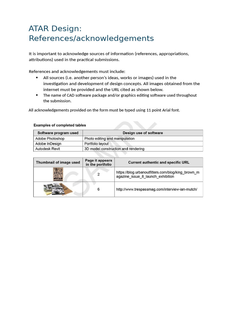 ATAR Design Acknowledgements Guide | PDF | Computing