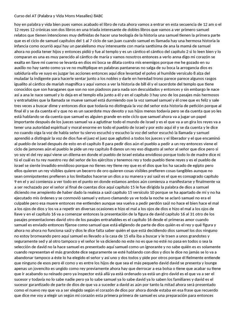 AT 8 Masalles | PDF | David | Templo en jerusalén