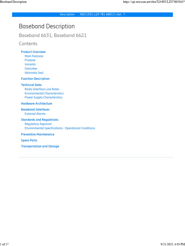 Baseband 6621 and 6631 Overview | PDF | Telecommunications ...