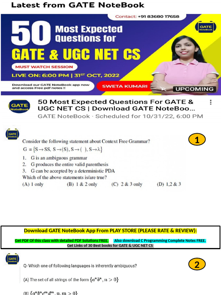 GATE Notes & C Programming Resources | PDF | Google Play | Computing