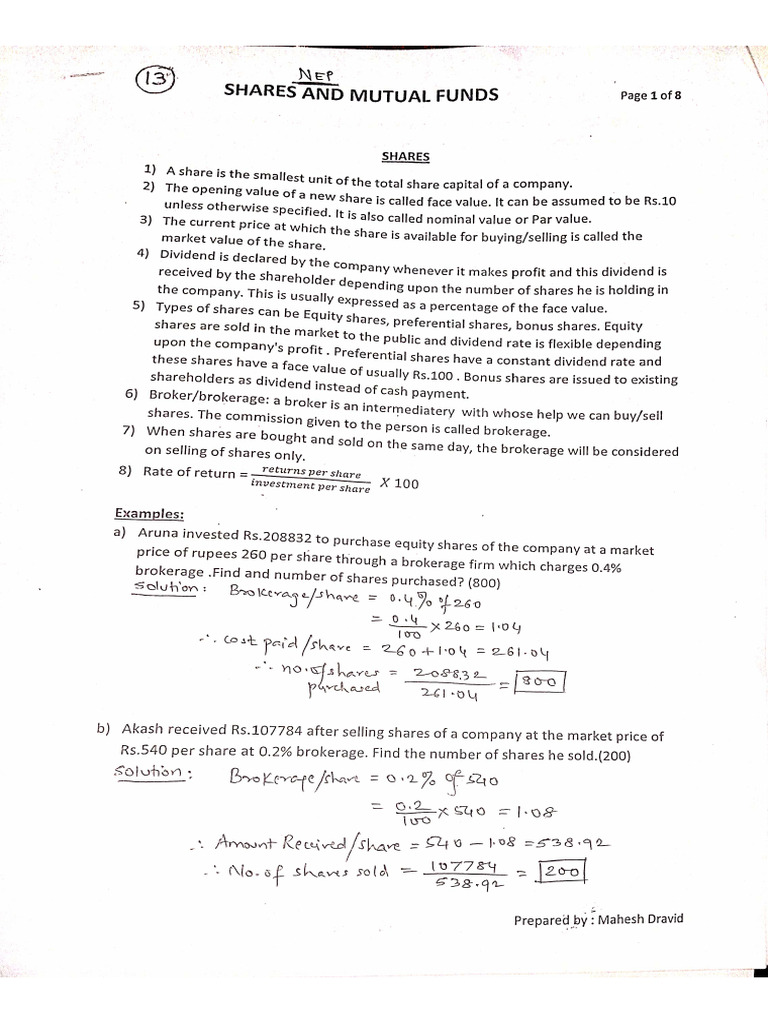 NOTES No 13 | PDF