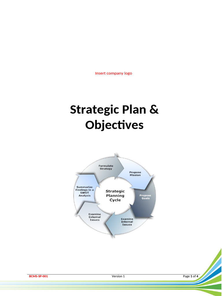 Strategic Plan and Objectives Overview | PDF | Economies | Business