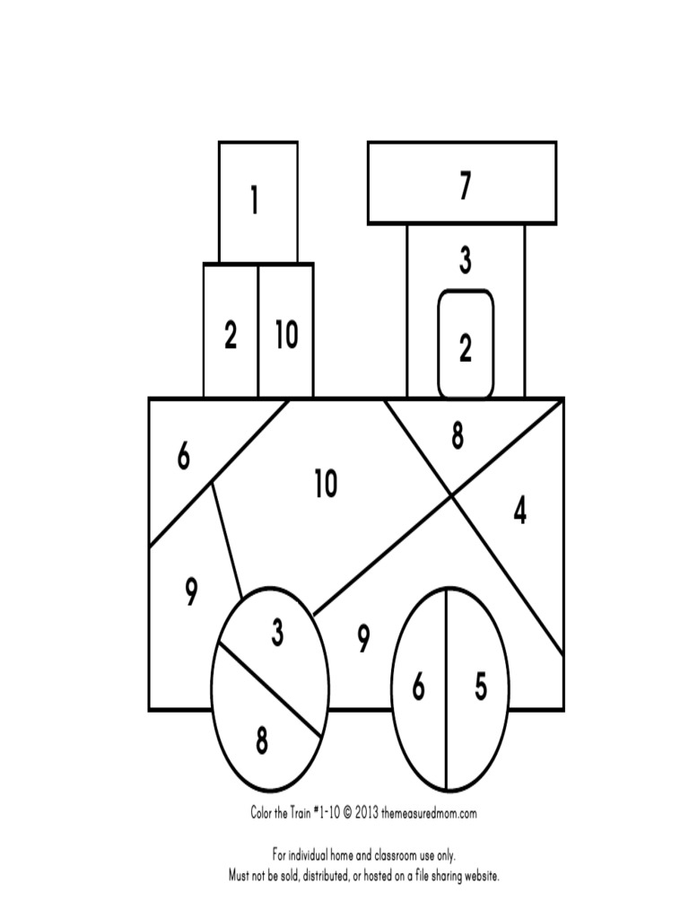 Color The Train 1 10 The Measured Mom1 | PDF