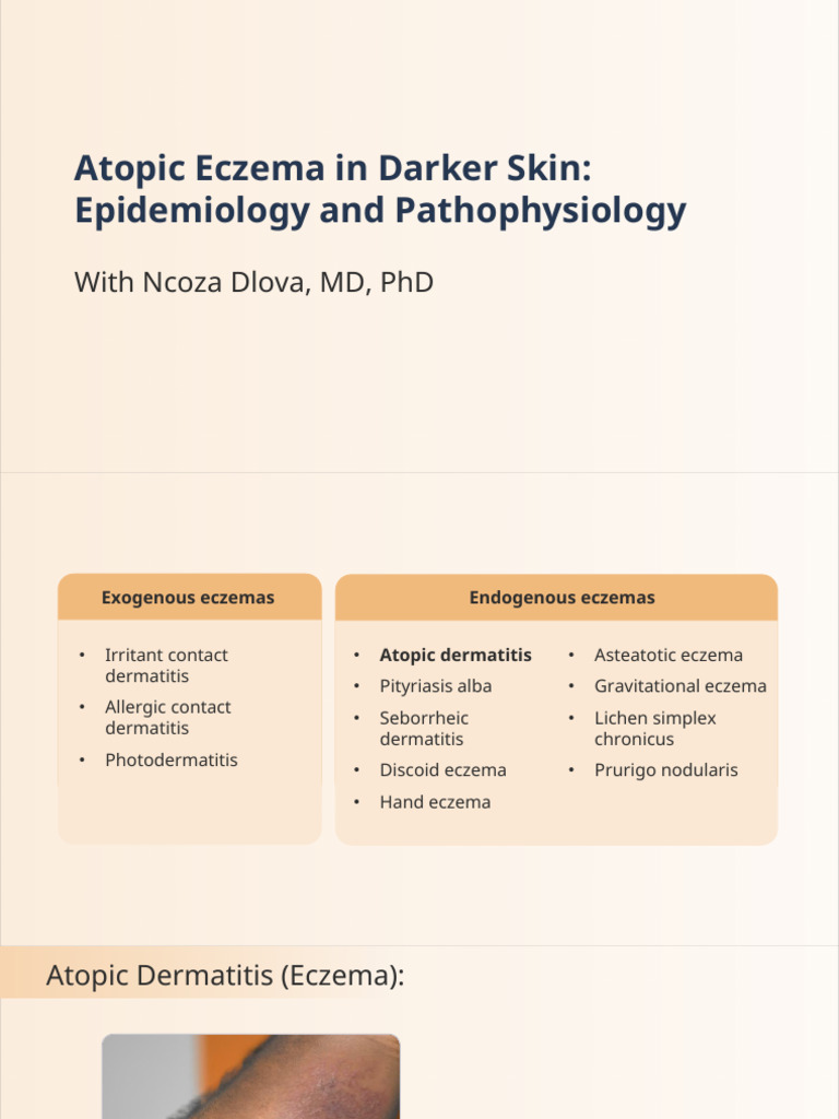Slides Atopic Eczema in Darker Skin Epidemiology Pathophysiology | PDF ...