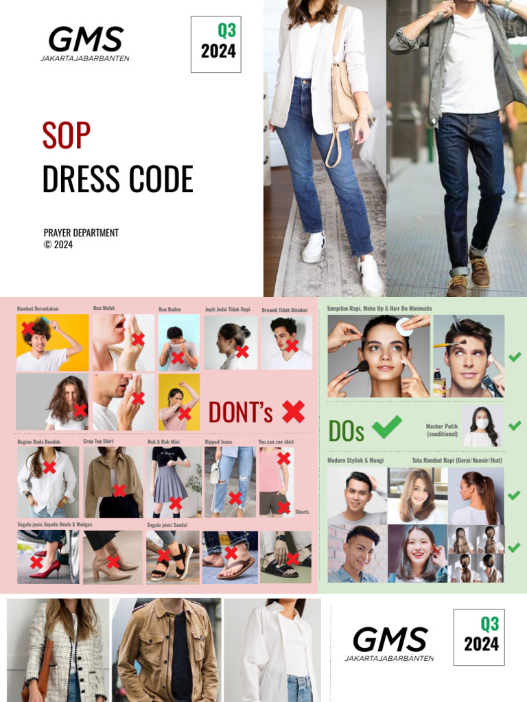 Dress Code SOP Departemen Doa Q3 2024 | PDF