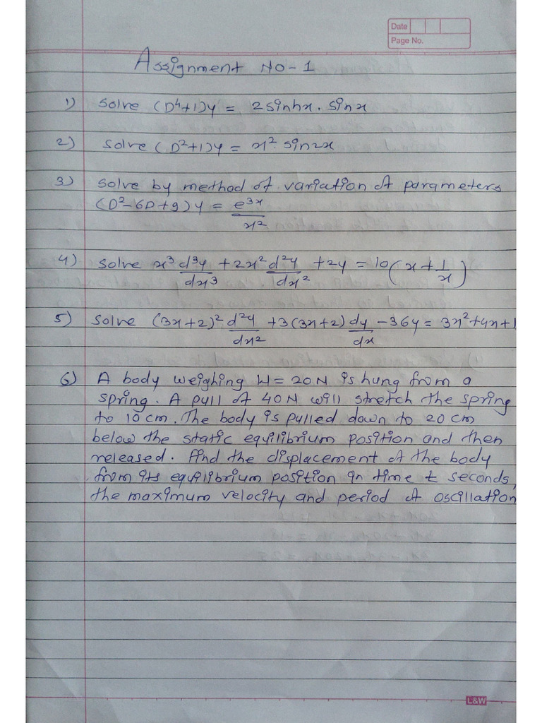 M - III Assignment Mech | PDF