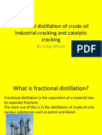 Fractional Distillation of Crude Oil Industrial Cracking and Catalytic Cracking