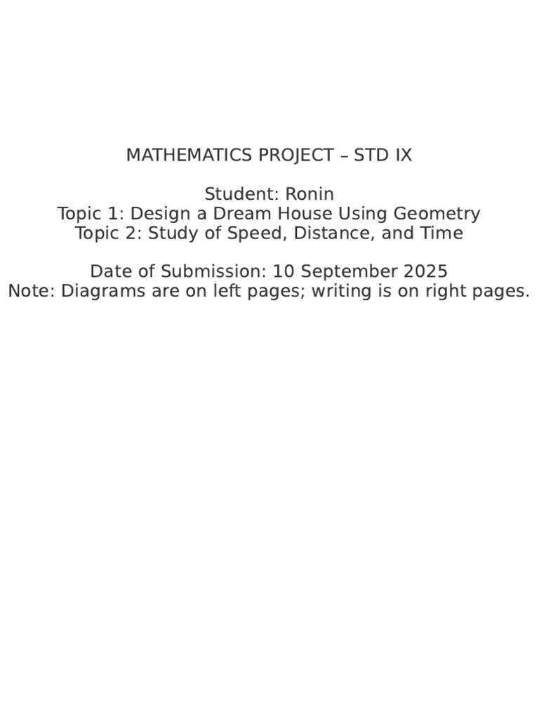 Geometry and Speed Analysis Project | PDF