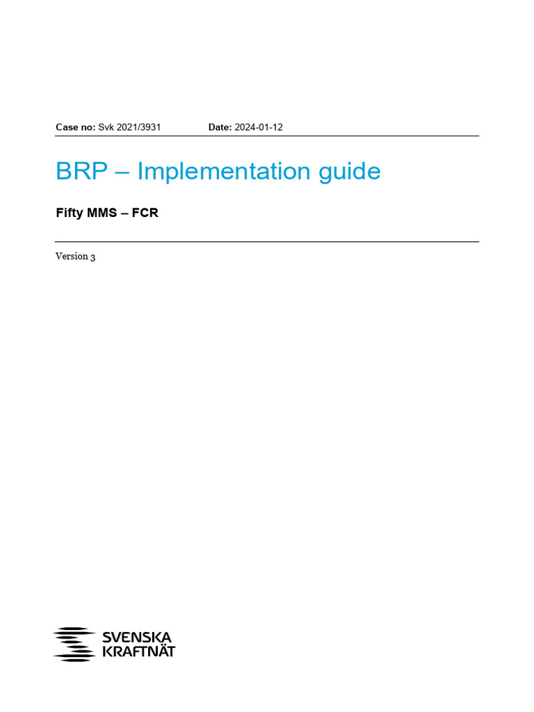BRP Implementation Guide for FCR Market | PDF | Auction | Electric ...