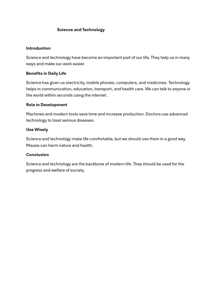 Science and Technology | PDF