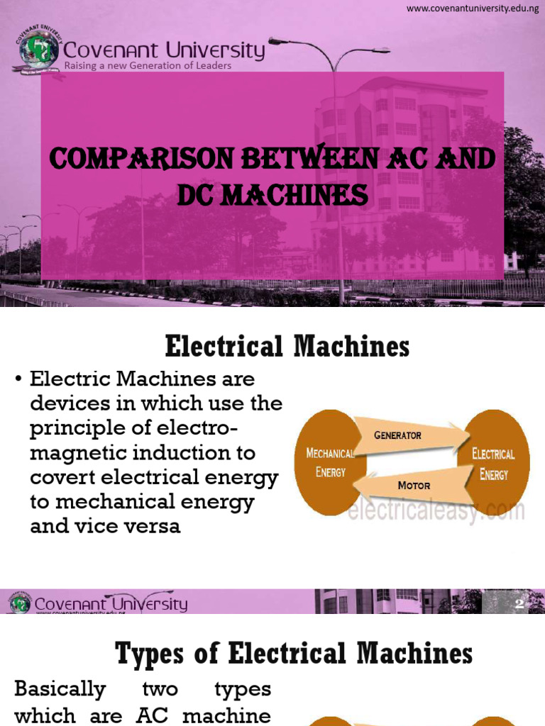 AC vs DC Machines: Key Differences | PDF | Electric Motor | Direct Current