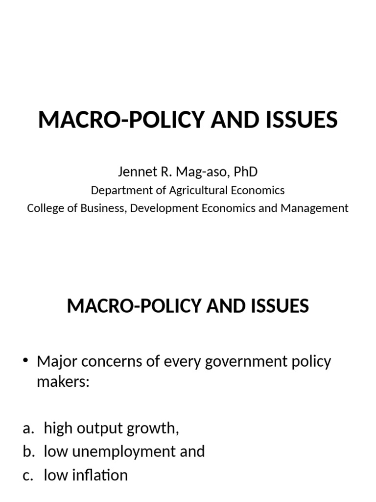 Macro-Policy: Growth, Employment, Inflation | PDF | Monetary Policy ...