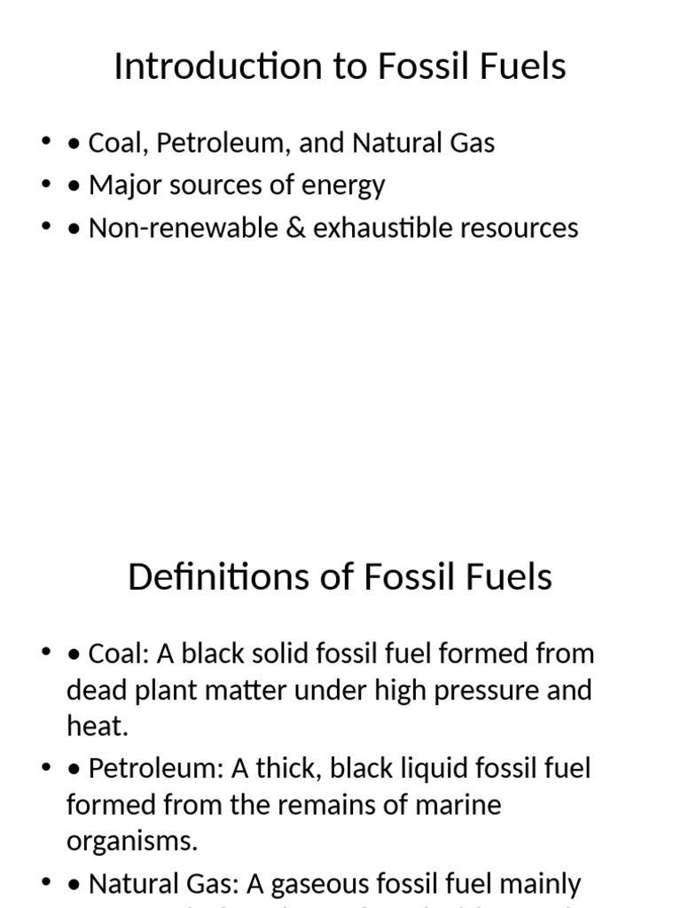 Fossil Fuels Presentation Updated | PDF