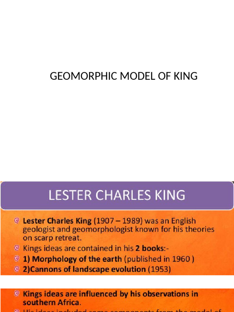 King’s Geomorphic Model Explained | PDF
