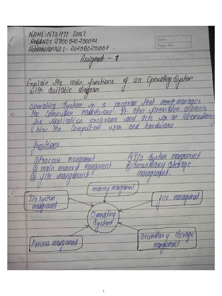 OS Assignment 1 | PDF