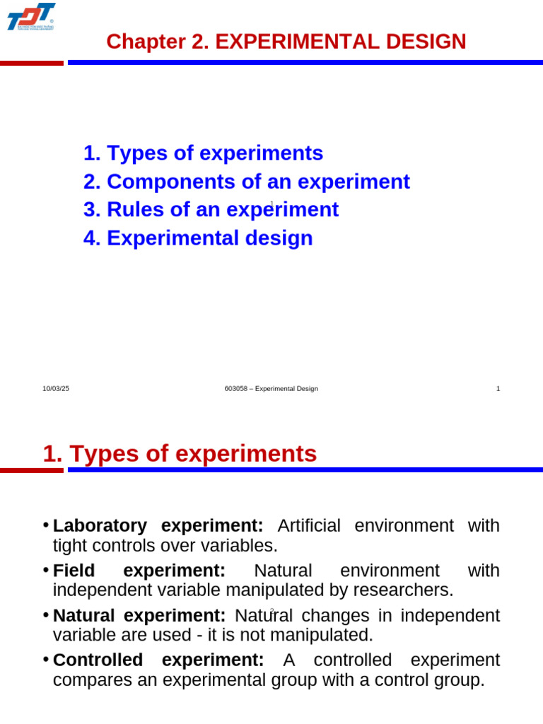 Key Principles of Experimental Design | PDF | Experiment | Design Of ...