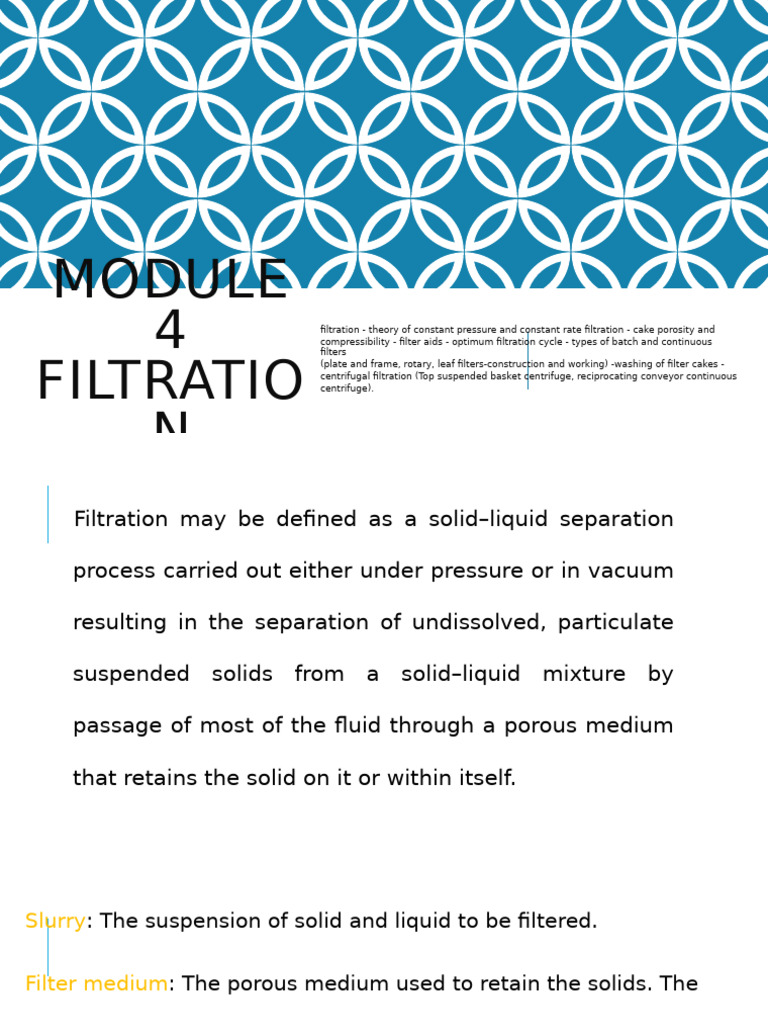 Filtration Techniques and Equipment Overview | PDF | Filtration | Porosity