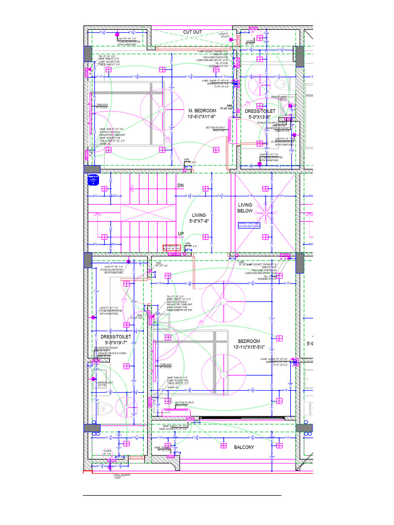 First Floor Electrical Layout Plan | PDF | Electrical Engineering ...