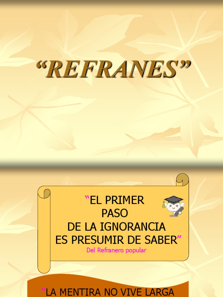 Refranes | PDF | Principios éticos | Problemas sociales (general), image size:768x1024